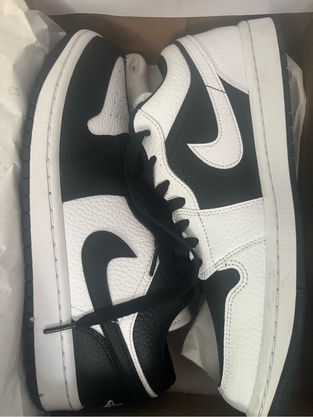 Jordan Low-Top Sneakers in Black and White. Worn once